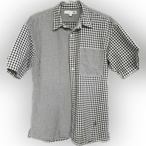 Uniqlo x J.W.Anderson short sleeve checked seersucker shirt